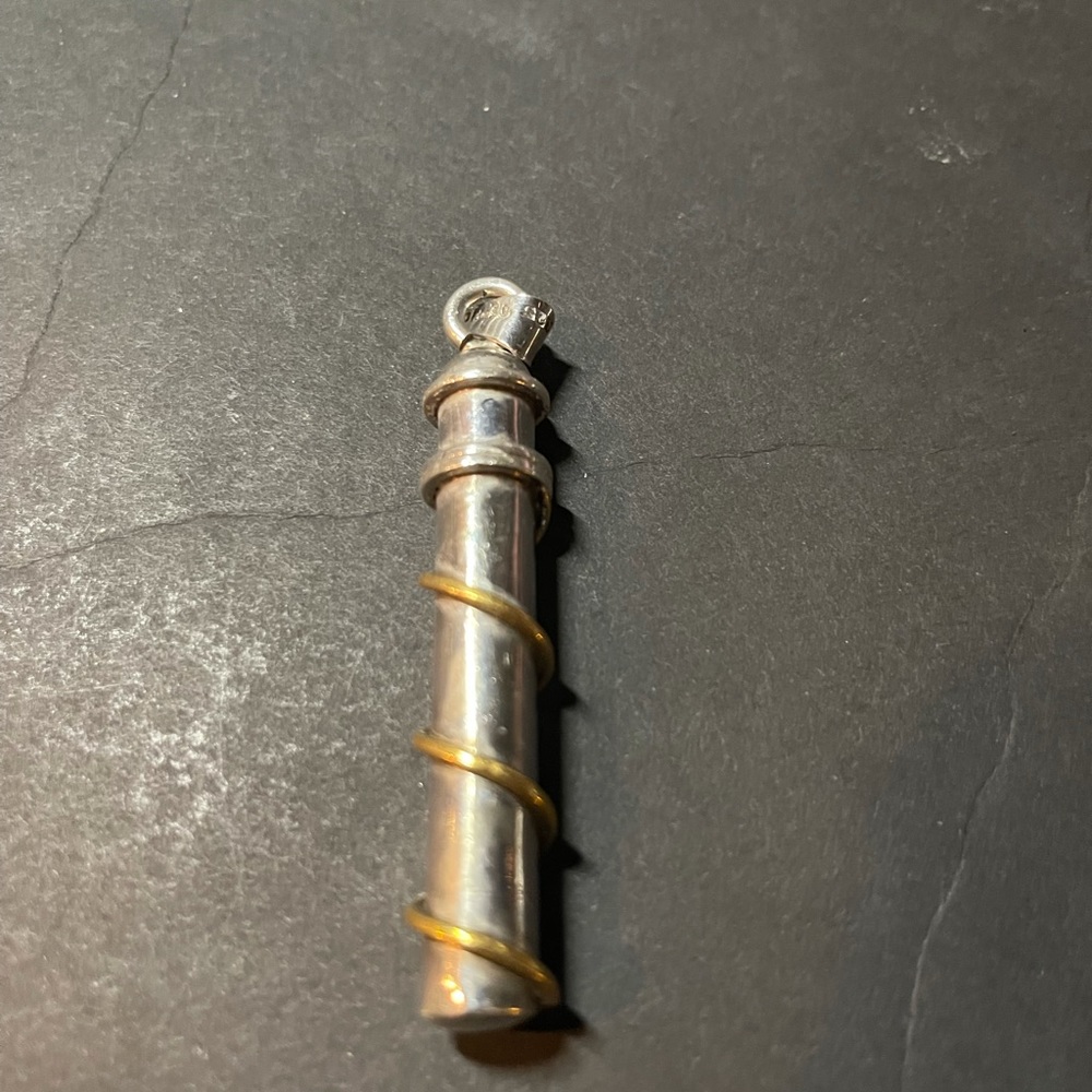 Very vintage cylindrical heavy pendant. Awesome